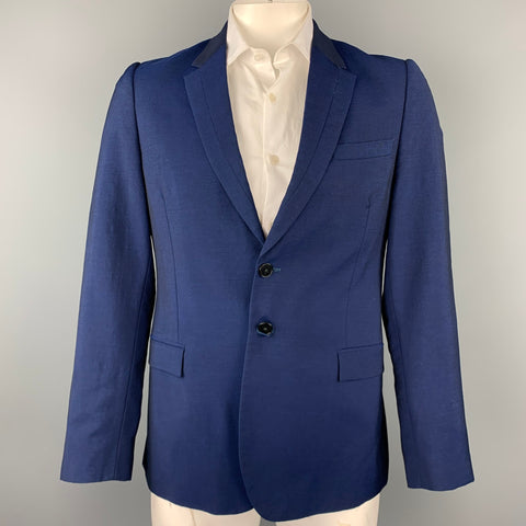 PS by PAUL SMITH Size 42 Navy Wool / Mohair Notch Lapel Sport Coat