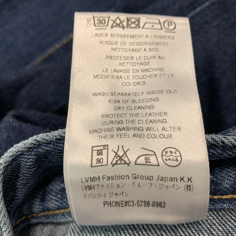 GIVENCHY Size 32 Blue Two Toned Cotton Button Fly Jeans