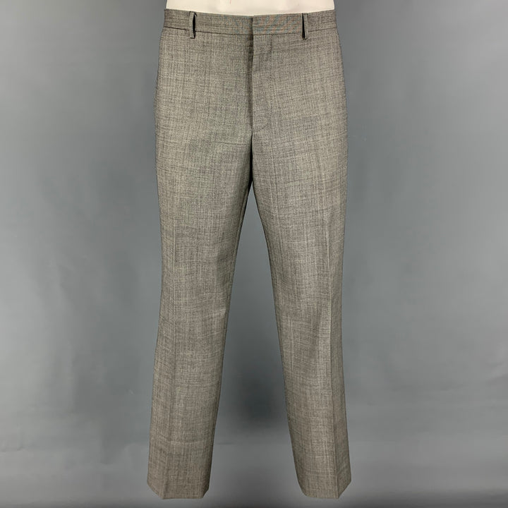 PAUL SMITH The Kensington Size 46 Regular Grey Heather Wool Notch Lapel Suit