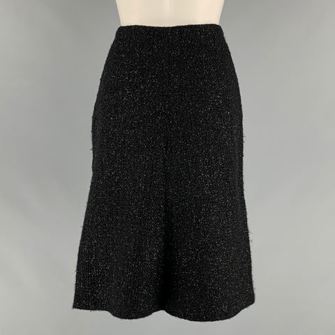 GUNEX Talla 8 Falda acampanada negra brillante