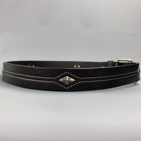 HARLEY DAVIDSON Size 40 Black Studded Leather Belt