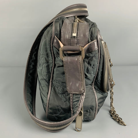 STELLA McCARTNEY Grey Embroidered Nylon Cross Body Handbag