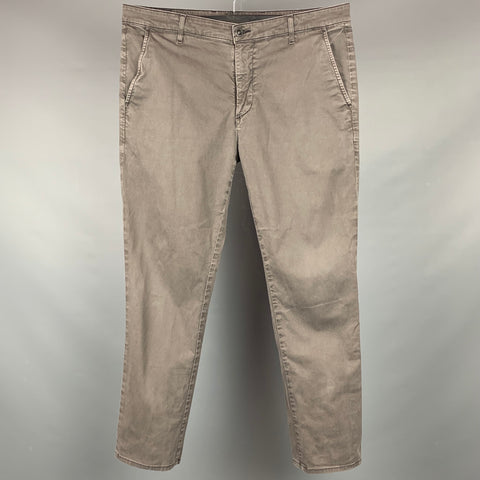ADRIANO GOLDSCHMIED Size 36 Dark Gray Wash Cotton The Lux Khaki Tailored Trousers