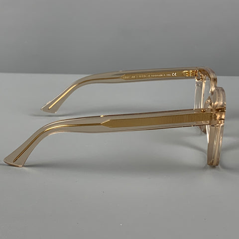 CUTLER AND GROSS Clear Gold Acetate Sunglasses