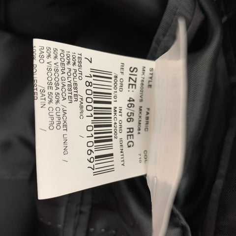 MICHAEL KORS Size 46 Black Gold Jacquard Polyester Peak Lapel Sport Coat