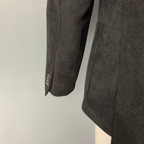 SAKS FIFTH AVENUE Size 40 Slate Corduroy Polyester Polyamide Sport Coat