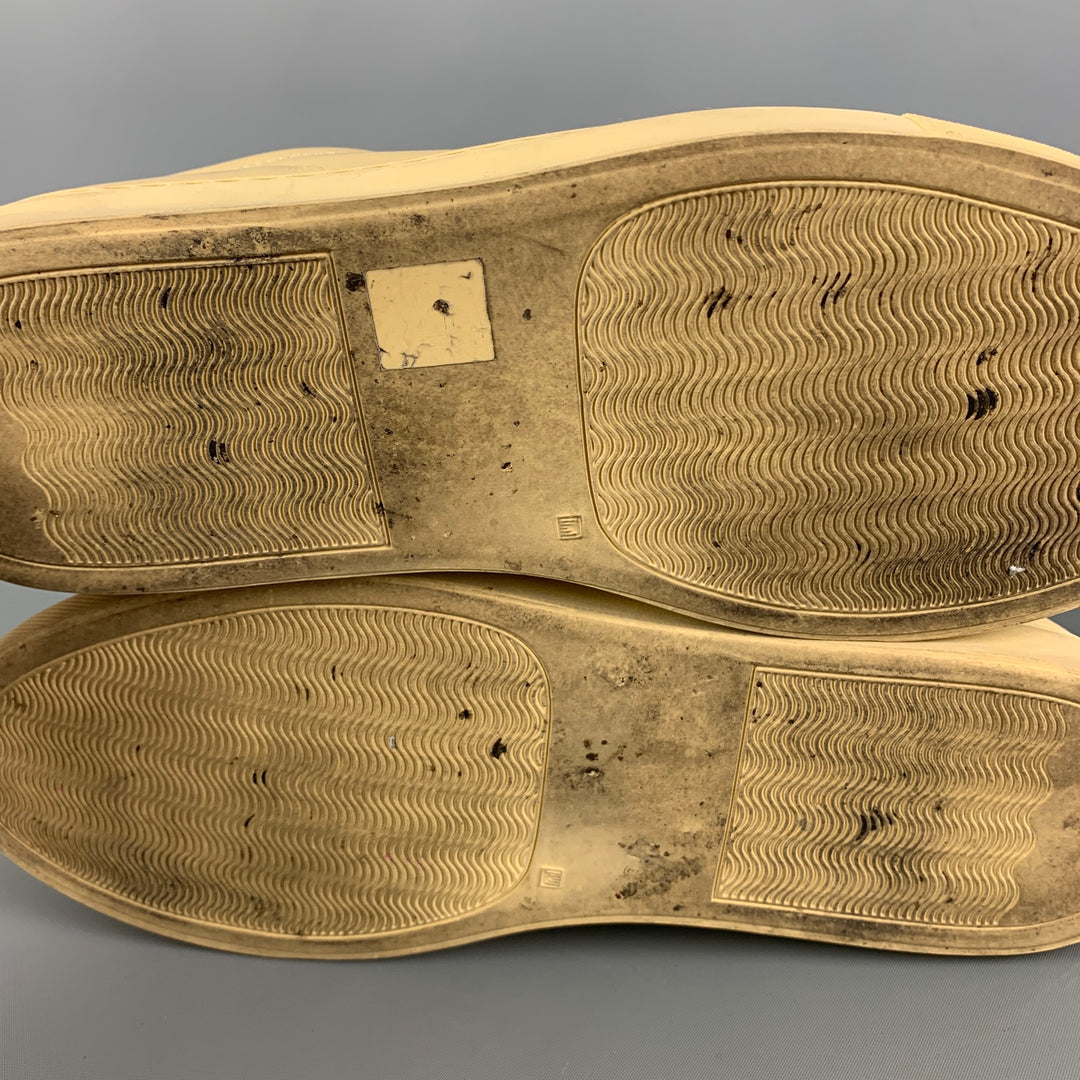 COMMON PROJECTS Size 7 Yellow Leather Low Top Sneakers