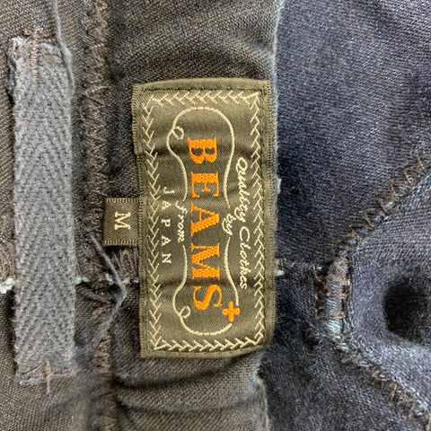 BEAMS Size M Blue Cotton Blend Joggers Casual Pants