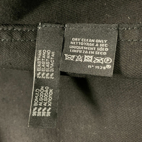 RALPH LAUREN Size 4  Black Cotton &  Elastane Zip & Snaps Jacket