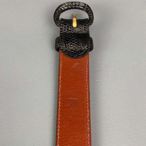 POLO by RALPH LAUREN Size 36 Black Lizard Belt