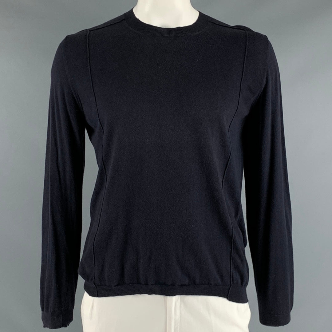 MARNI Size L Navy Cotton Pullover