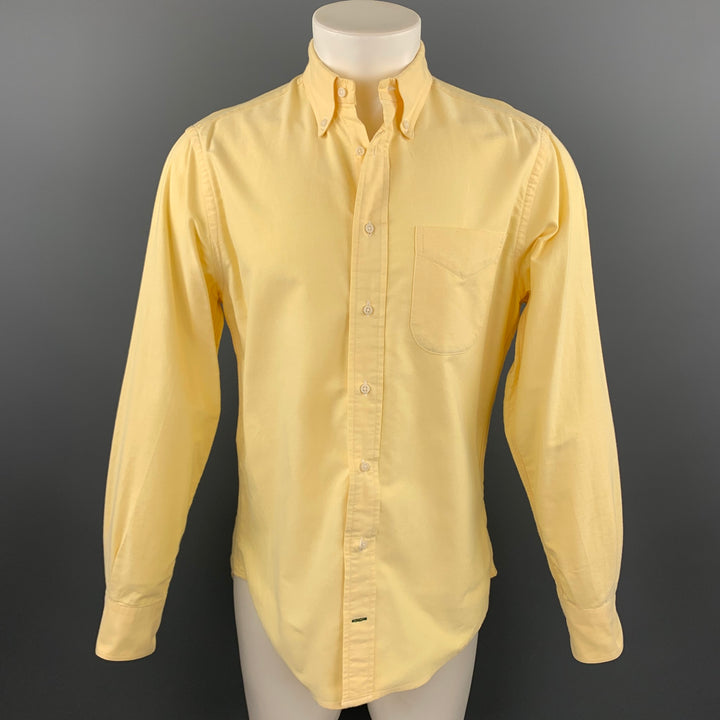 GITMAN VINTAGE Size M Yellow Cotton Long Sleeve Shirt