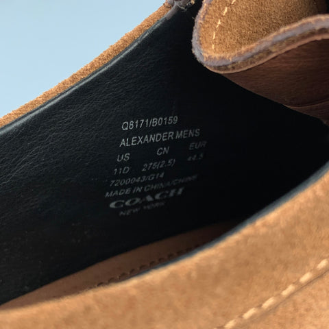 COACH Size 11 Tan Suede Double Monk Strap Loafers