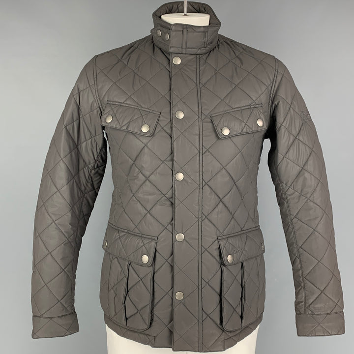 BARBOUR Traje Internacional Talla M Chaqueta Poliester Acolchada Gris