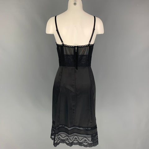 MARC JACOBS Vestido lencero Liz de encaje de poliéster negro talla 2