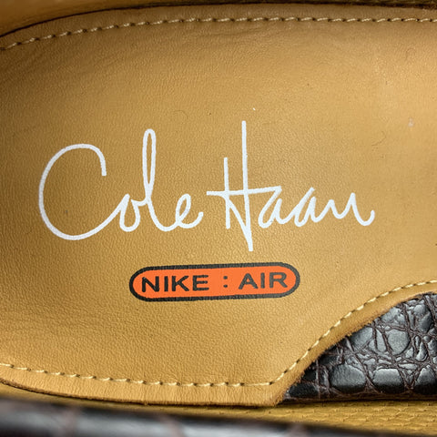 COLE HAAN Size 9 Brown Embossed Leather Drivers Loafers