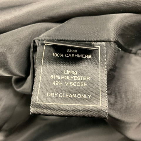 LAN JAENICKE Size S Black Cashmere Hidden Snaps Coat