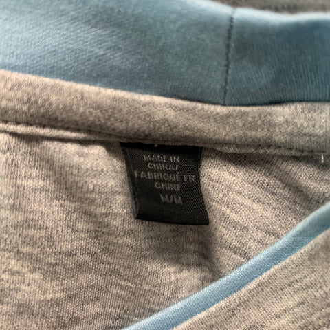 SAKS FIFTH AVENUE Size M Grey Blue Heather Lyocell Cotton Long Sleeve T-shirt