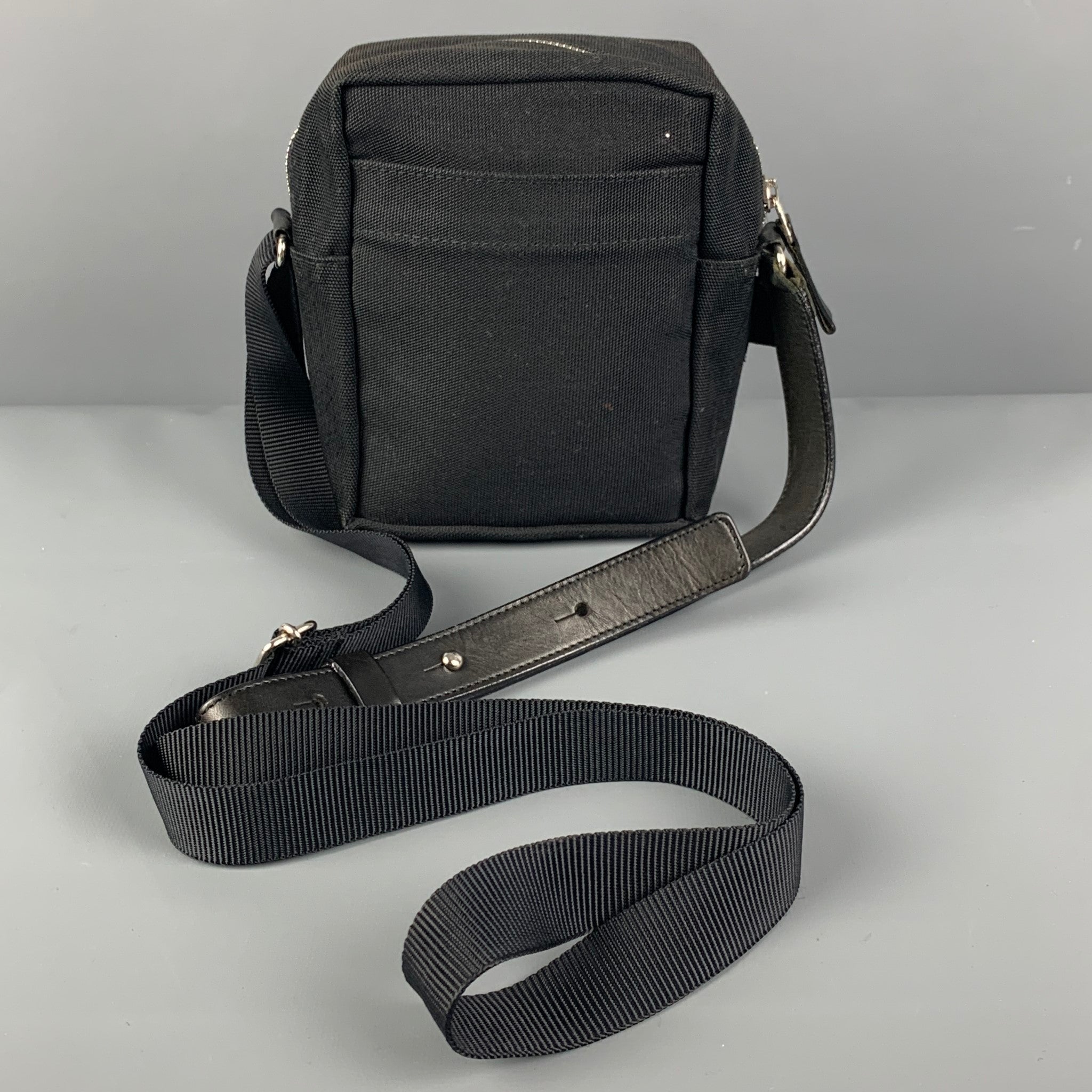Y'SACCS Black Mixed Fabrics Nylon Leather Cross Body Bag – Sui