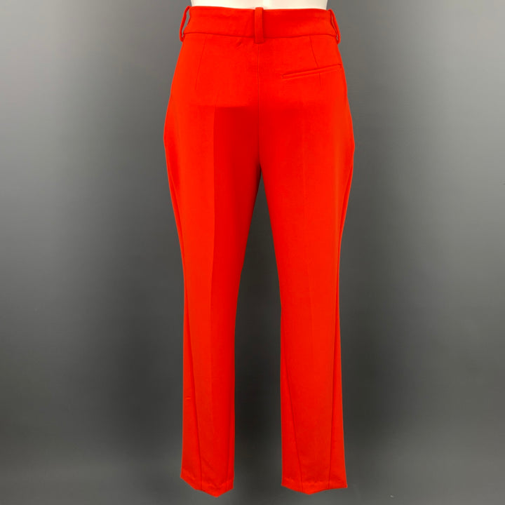 CEDRIC CHARLIER Size 4 Orange Polyester Blend Dress Pants