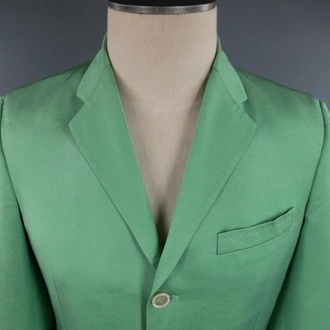 DSQUARED2 40 R Light Green Cotton Silk Faille Sport Coat DSQUARED2