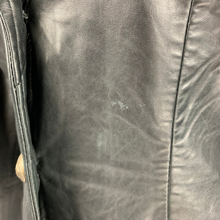 NORTH BEACH LEATHER Size 6 Black Leather Single Breasted Jacket