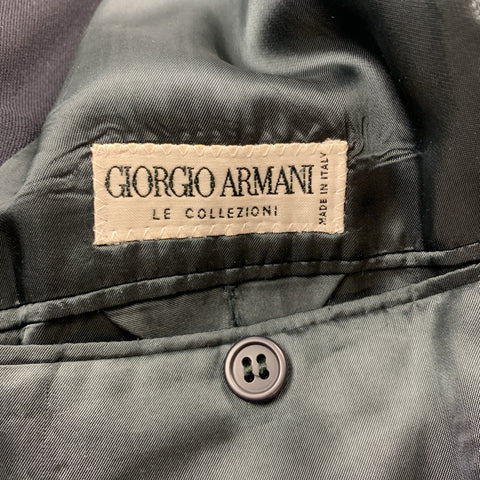 GIORGIO ARMANI 40 Navy Solid Wool Notch Lapel  Sport Coat
