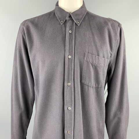 OUR LEGACY Size 42 Charcoal Cotton Button Down Long Sleeve Shirt