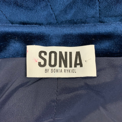 SONIA by SONIA RYKIEL Size 6 Dark Blue Triacetate Blend Quilted A-Line Mini Skirt