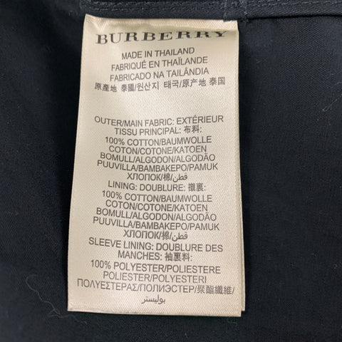 BURBERRY BRIT Size S Black Cotton Belted Trenchcoat