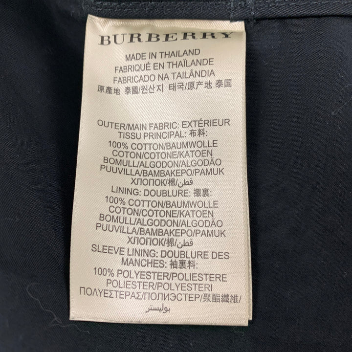 BURBERRY BRIT Size S Black Cotton Belted Trenchcoat
