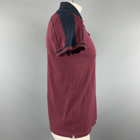 D&G by DOLCE & GABBANA Size L Burgundy Pique Polo