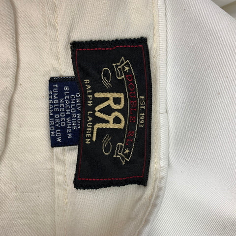 RRL by RALPH LAUREN Size 32 White Cotton Button Fly Casual Pants