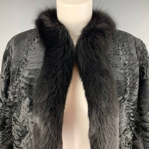 TRILOGY Taille M Veste courte en agneau persan noir