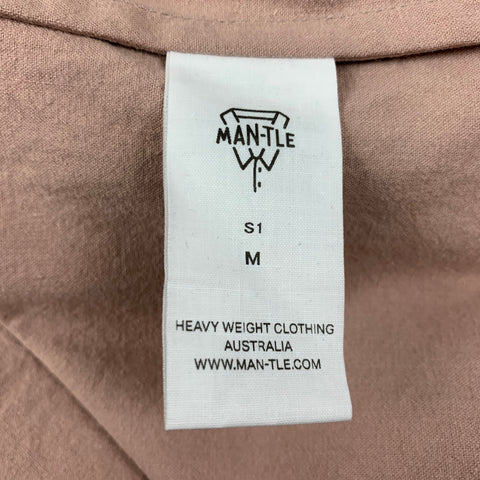 MANTLES Size M Mauve Cotton Oversized Long Sleeve Shirt