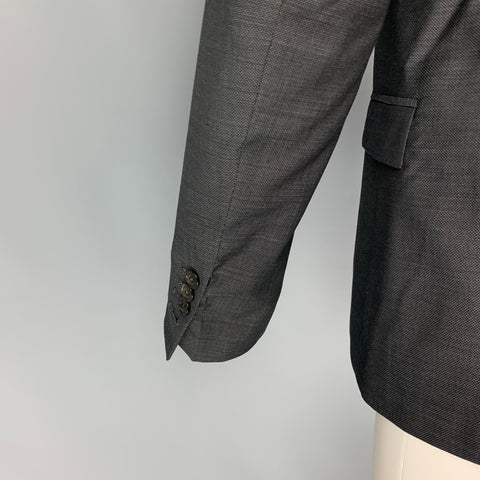 THE KOOPLES Taille 40 Manteau de sport à revers cranté en laine anthracite