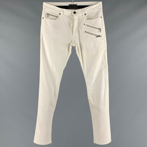 JOHN VARVATOS Taille 31 Jean en coton mélangé blanc cassé