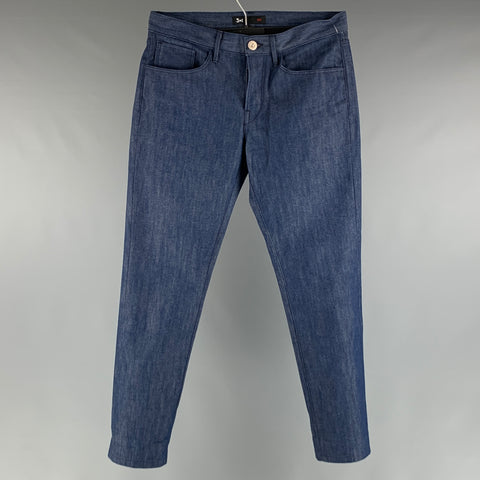 3 X 1 Size 31 Blue Cotton Button Fly Jeans