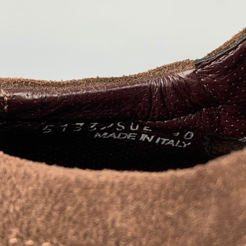 PAUL SMITH Taille 10 Chaussures à lacets en daim marron à bout carré