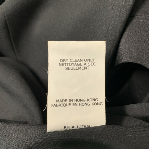 THAKOON Size M Black Silk Solid Asymmetrical Blouse