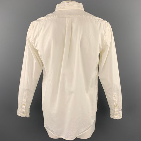 ORSLOW Taille L Chemise à manches longues boutonnée en coton blanc