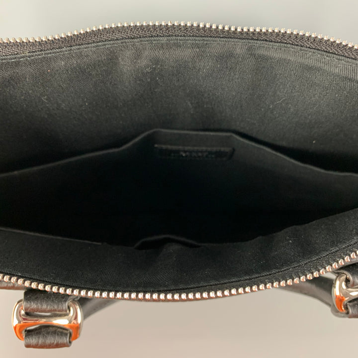 BALLY Black Pebble Grain Leather Shoulder Bag