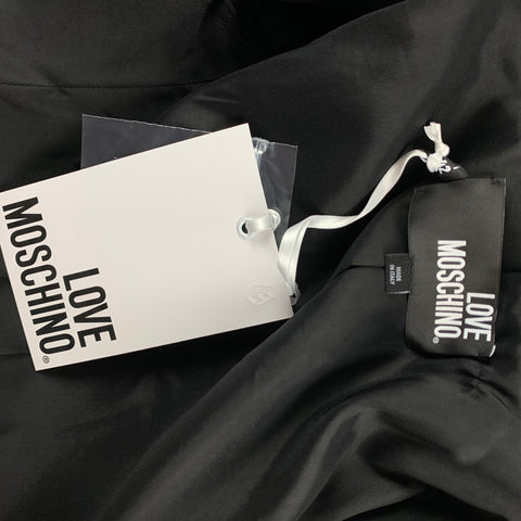 LOVE MOSCHINO Size 6 Black & White Acetate / Cotton Jacket