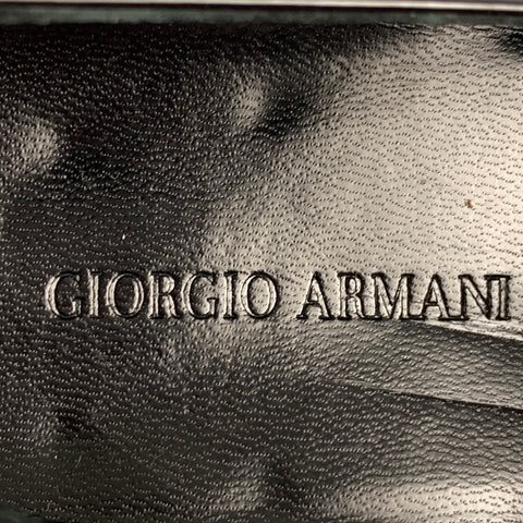GIORGIO ARMANI Size 8.5 Black Leather Slip On Loafers