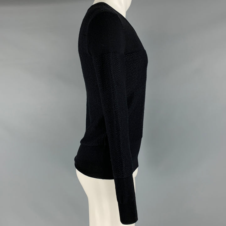 DIOR HOMME Size XS Black Knit Virgin Wool V-Neck Pullover