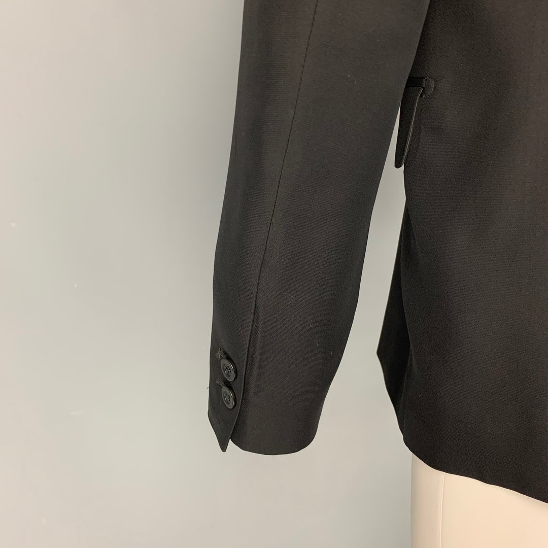 RICK OWENS X OLMAR and MIRTA Size L Black Wool / Silk Single Button Sport Coat