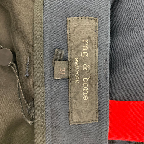 RAG & BONE Size 31 Navy & Red Cotton Cargo Casual Pants