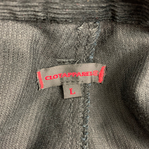 CLOT APPAREL Size L Black Corduroy Cotton Carpenter Pants