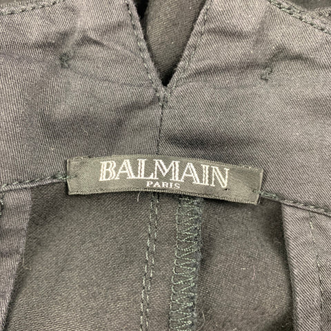 BALMAIN Size S Black Cotton Jodhpurs Casual Pants