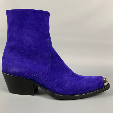 CALVIN KLEIN 205W39NYC Talla 6.5 Botines de cuero morado